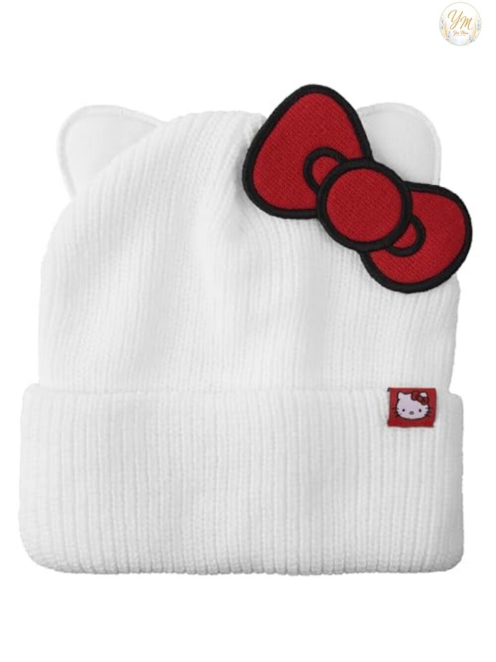 Hello Kitty Embroidered Beanie Hat Novelty Ear Acrylic OSFM